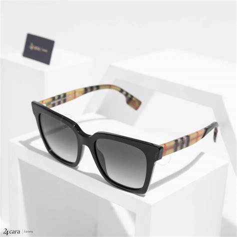 burberry vintage check detail square frame sunglasses|burberry white reflective sunglasses.